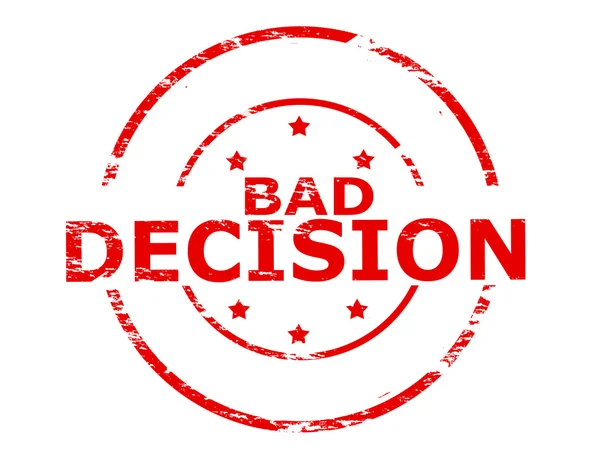 Bad decision — Stock Vector