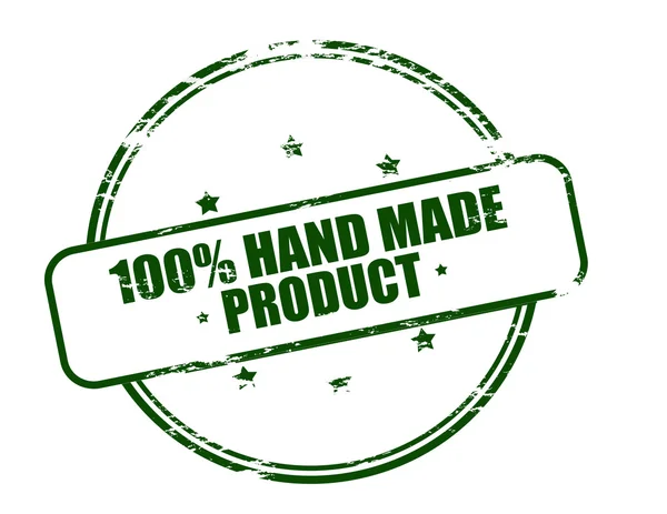 Cem por cento produto feito à mão — Vetor de Stock