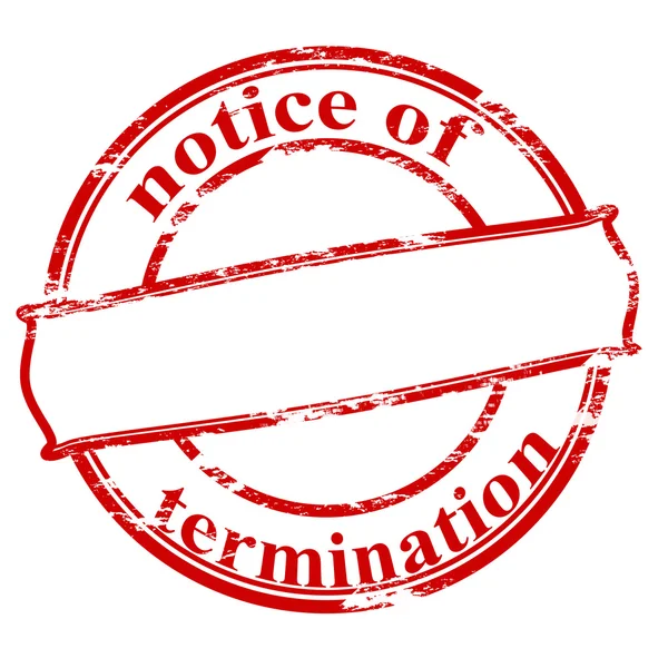 Notice of termination — Stock Vector