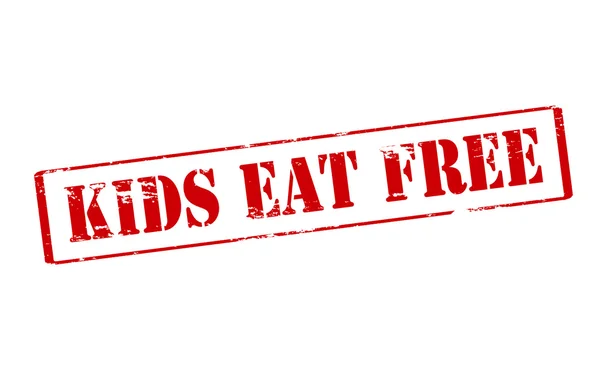 Kinder essen kostenlos — Stockvektor