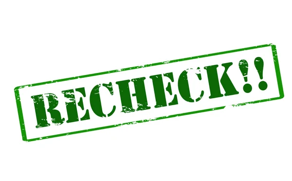 Recheck — Stock Vector