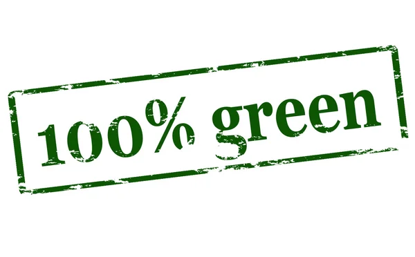 One hundred percent green — Wektor stockowy