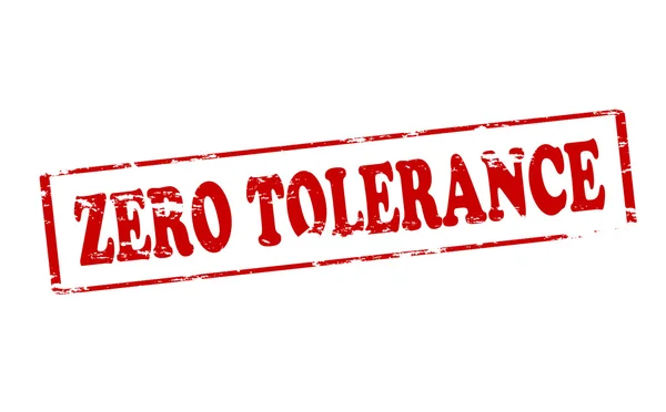 Zero tolerance — Stock Vector