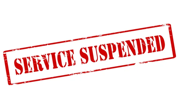 SERVICE SUSPENSÉ — Image vectorielle