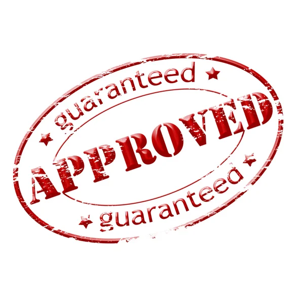 Guaranteed approved — Stock Vector