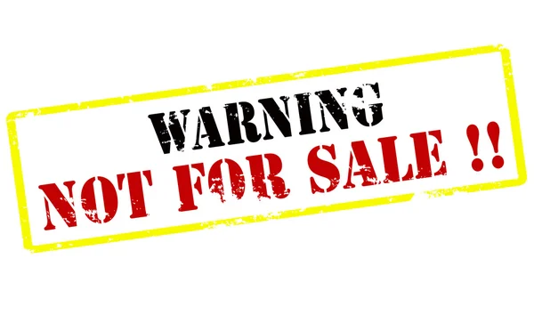 Warning not for sale — Stock Vector