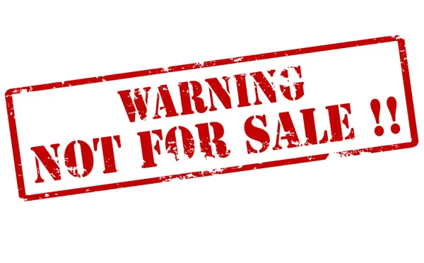 Warning not for sale — Stock Vector