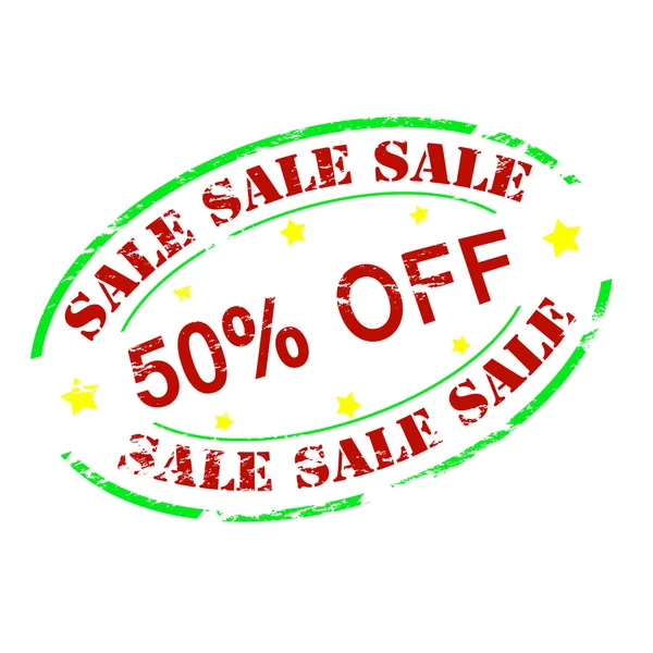 Sale fifty percent off — Stock Vector