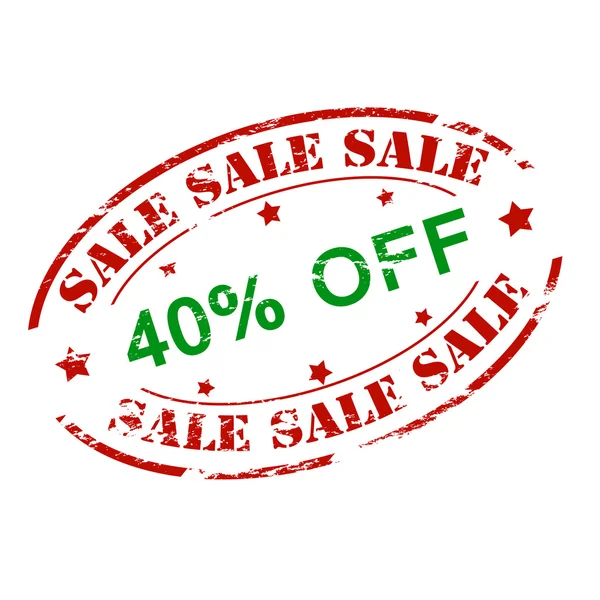 Sale fourty percent off — Stock Vector