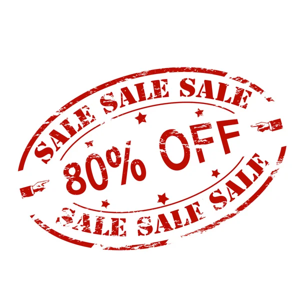 Sale eighty percent off — Stock Vector