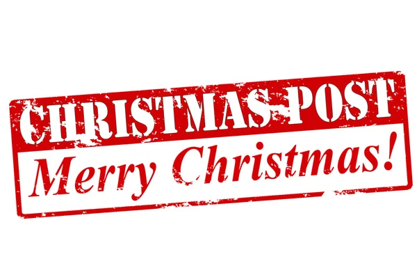 Christmas post Merry Christmas — Stock Vector