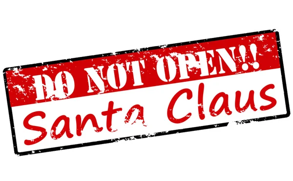 Öppna inte jultomten — Stock vektor