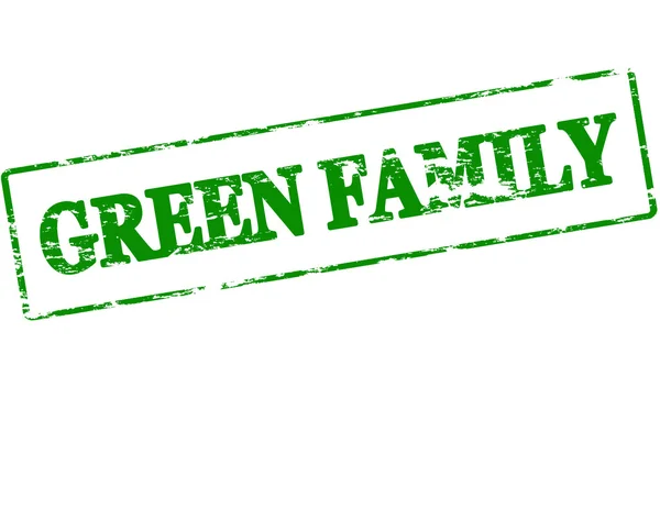 Groene familie stempel — Stockvector