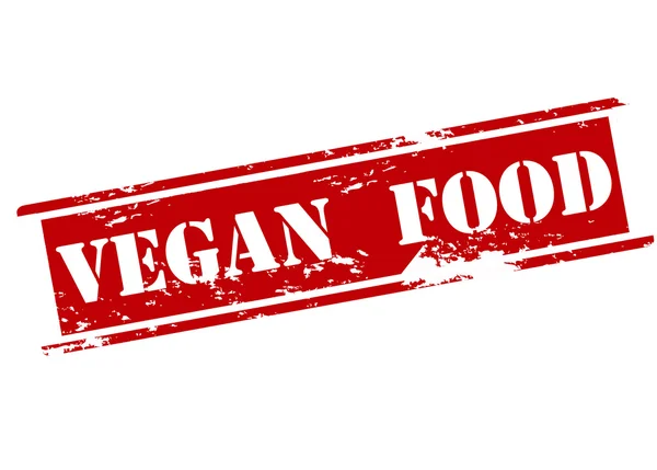 Sello de comida vegana — Vector de stock