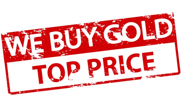 We kopen hoogste goudprijs — Stockvector