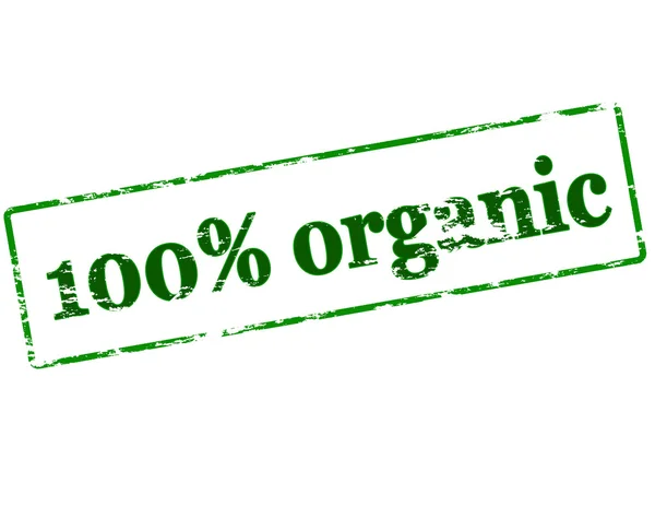 One hundred percent organic — Stock Vector