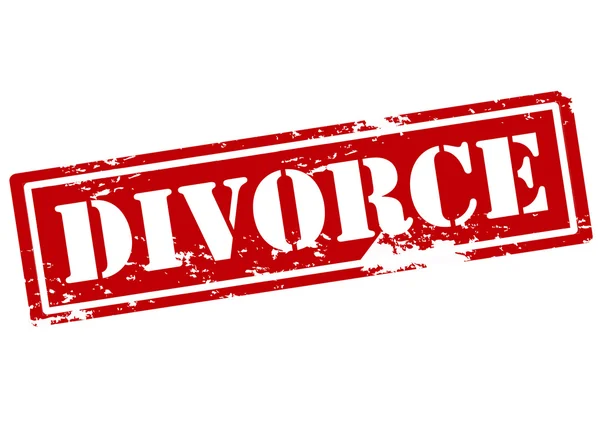 Divorcio sello rojo — Vector de stock