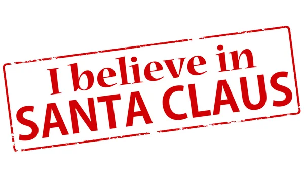 Ik geloof in Santa Claus — Stockvector