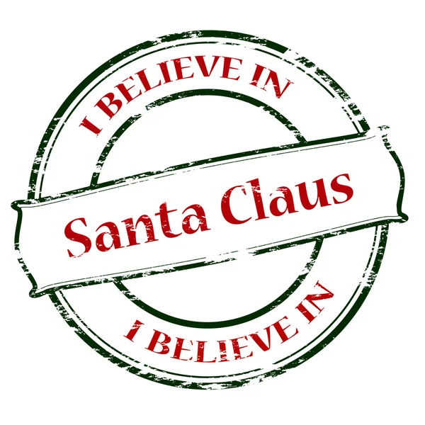 Ik geloof in Santa Claus — Stockvector