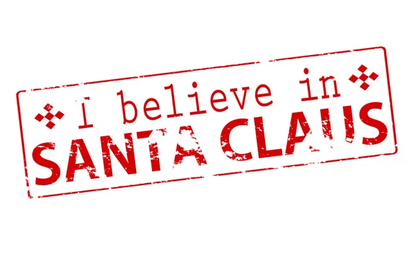 Ik geloof in Santa Claus — Stockvector