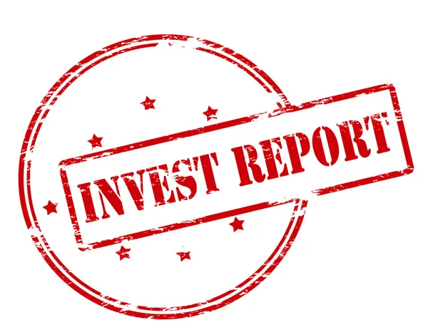Investovat zpráva razítko — Stockový vektor