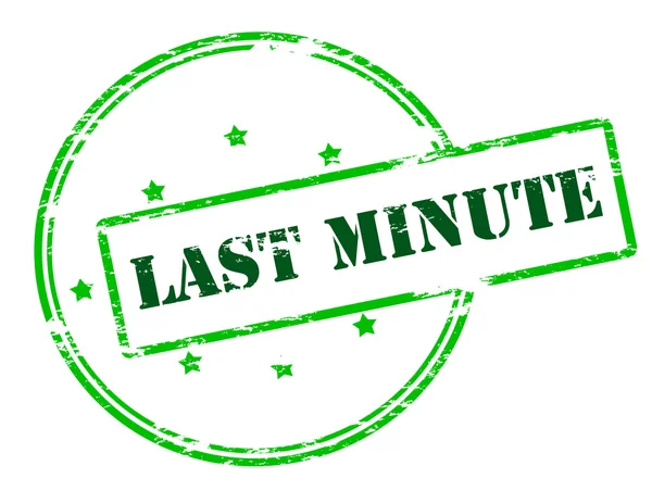 Last minute stamp — Stock Vector