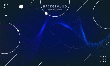 Soyut dalga arkaplanı. Tasarım elementi. Dijital frekans dengeleyici. Tarz sanatı. Eğimli dalgalı çizgi düz çizgi Vektör illüstrasyonu.