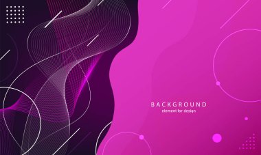 Soyut dalga arkaplanı. Tasarım elementi. Dijital frekans dengeleyici. Tarz sanatı. Kıvrımlı dalgalı çizgi düz şerit. Vektör.