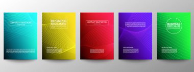 Geometrik minimumu koru. Hazır ol. Poster tasarımı için vektör soyut çizgisi deseni. İş broşürleri için şablonlar. Güzel gradyanlar. Yıllık albüm arkaplanı için grafiksel desen