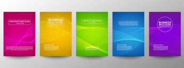 Geometrik minimumu koru. Hazır ol. Poster tasarımı için vektör soyut çizgisi deseni. İş broşürleri için şablonlar. Güzel gradyanlar. Yıllık albüm arkaplanı için grafiksel desen