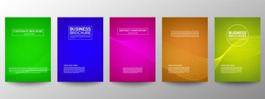 Geometrik minimumu koru. Hazır ol. Poster tasarımı için vektör soyut çizgisi deseni. İş broşürleri için şablonlar. Güzel gradyanlar. Yıllık albüm arkaplanı için grafiksel desen