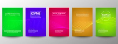 Geometrik minimumu koru. Hazır ol. Poster tasarımı için vektör soyut çizgisi deseni. İş broşürleri için şablonlar. Güzel gradyanlar. Yıllık albüm arkaplanı için grafiksel desen