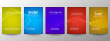 Geometrik minimumu koru. Hazır ol. Poster tasarımı için vektör soyut çizgisi deseni. İş broşürleri için şablonlar. Güzel gradyanlar. Yıllık albüm arkaplanı için grafiksel desen