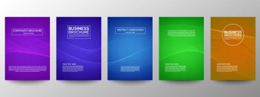 Geometrik minimumu koru. Hazır ol. Poster tasarımı için vektör soyut çizgisi deseni. İş broşürleri için şablonlar. Güzel gradyanlar. Yıllık albüm arkaplanı için grafiksel desen