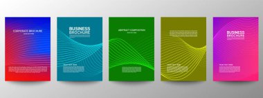 Geometrik minimumu koru. Hazır ol. Poster tasarımı için vektör soyut çizgisi deseni. İş broşürleri için şablonlar. Güzel gradyanlar. Yıllık albüm arkaplanı için grafiksel desen