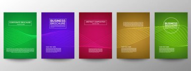 Geometrik minimumu koru. Hazır ol. Poster tasarımı için vektör soyut çizgisi deseni. İş broşürleri için şablonlar. Güzel gradyanlar. Yıllık albüm arkaplanı için grafiksel desen