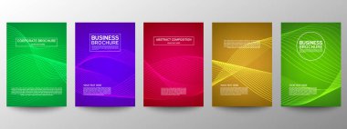 Geometrik minimumu koru. Hazır ol. Poster tasarımı için vektör soyut çizgisi deseni. İş broşürleri için şablonlar. Güzel gradyanlar. Yıllık albüm arkaplanı için grafiksel desen