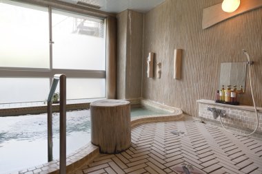 bazı rasgele Japon resort geleneksel Japon banyo