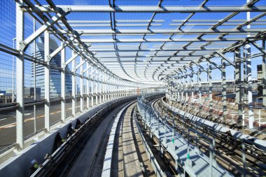 parça ve tokyo cityscape demiryolu, hızlı tren görüntüleme