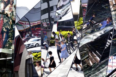 Tokyo Japonya - Haziran 1,2016: giriş, Plaza, Bina Harajuku bölgesinde bulunan trendy moda için bir moda Tema park mağaza Tokyu Plaza Omohara olduğunu