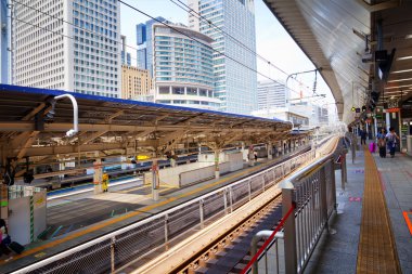  Shinkansen tren Tokyo İstasyonu çeker 