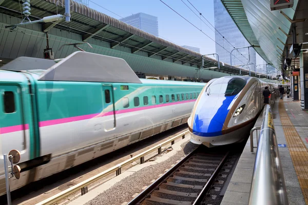  Shinkansen tren Tokyo İstasyonu çeker 