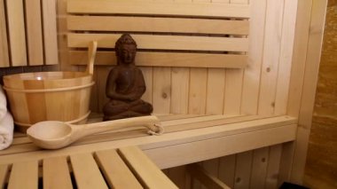 Sauna fayurveda sembolleri gevşeme ve iç güzellik ootage için,