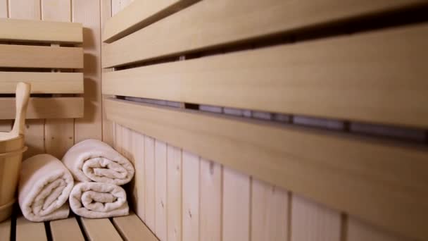 Finnish sauna — Stock Video