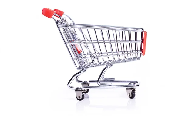 Shopping cart isolated on white — Stock Photo, Image