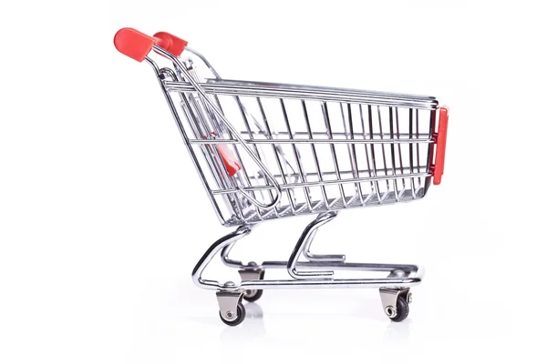 Shopping cart isolated on white — Stock Photo, Image