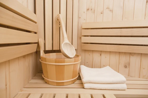 Finnische Sauna, Wellness und Wellness-Accessoires — Stockfoto