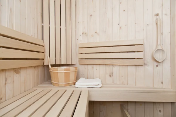 Sauna finlandesa, accesorios de bienestar y spa —  Fotos de Stock