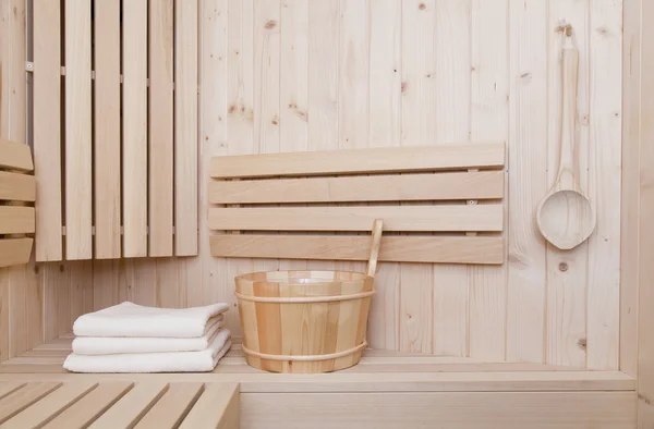 Finnische Sauna, Wellness und Wellness-Accessoires — Stockfoto