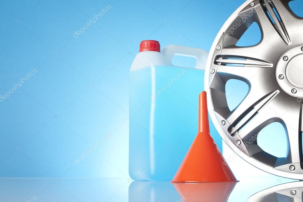 Car accessories with windshield washer fluids — Stock Photo © lusia83